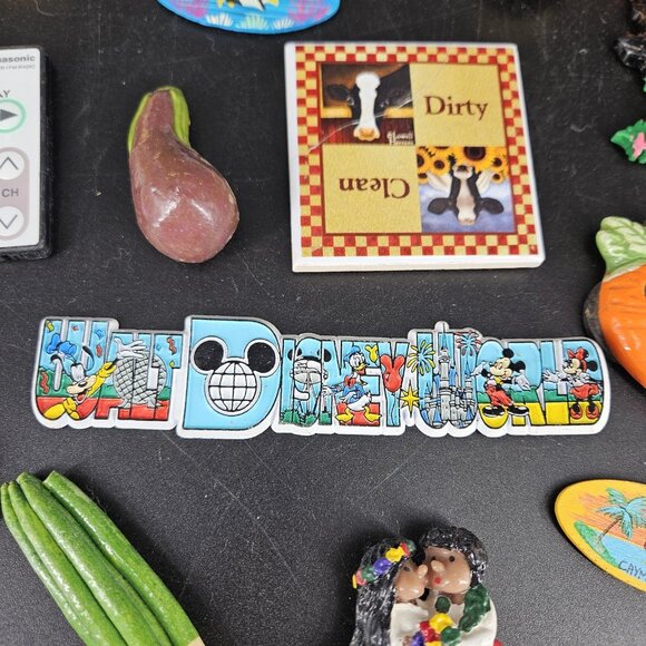Lot 34 Refrigerator Magnets Hawaii Disney Cayman Islands Food Fruit Vegetable Ki - Picture 9 of 11